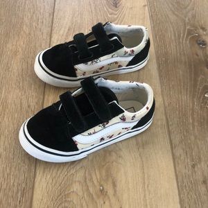 Vans floral Velcro shoes
